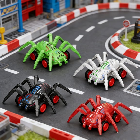 Nilvkv 1PC Set Bionic Spider Animal Toy Cars, Inertia Powered Climbing Action for Kids 3  Years Old Crawling Motion Stunt Vehicle Gift for Boys Girls