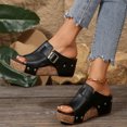 thumbnail image 5 of SACFOF Womens Wedge Sandals With Strap for Dressy Ladies Sandals Casual 2.56 Inch Wedge, 5 of 6