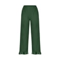 thumbnail image 5 of Razzly Women's Casual Pants Summer Comfortable Loose Fit Lightweight Breathable Trousers for Daily Wear Versatile Stretchy Design Ideal for Outdoor Activities(Green,2XL), 5 of 5