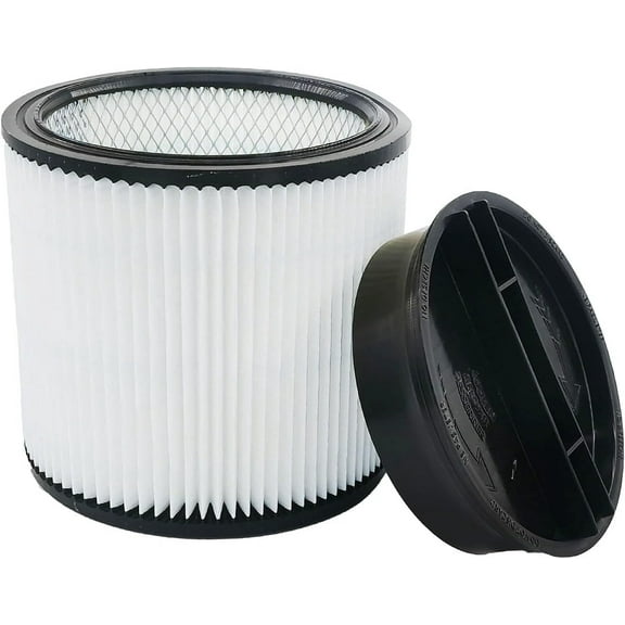 ALL PARTS ETC. HEPA Cartridge Replacement Filter Compatible with Shop-Vac Filters 90304 9030400 903-04-00 9034, 5 Wet/Dry Vacuum 5 Gallon and above & Retaining Lid Compatible with Shop Vac Vacuums.