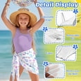 thumbnail image 6 of Jiueut Shell Coral Print Girl's One Piece Swimsuits Cut Out Swimwear with Adjustable Strap One Shoulder Bathing Suit with Mesh Cover Up, 6 of 7