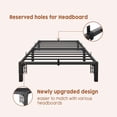thumbnail image 2 of Sturdy & simple: tamaño individual size metal platform marco de cama, 8 pulgada, no box spring o screws needed, 800 lbs capacity, tool-free assembly, 2 of 7