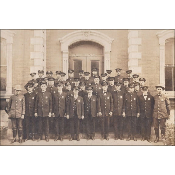 24"x36" Gallery Poster, Houston Police Department 1920 taken Nov 6