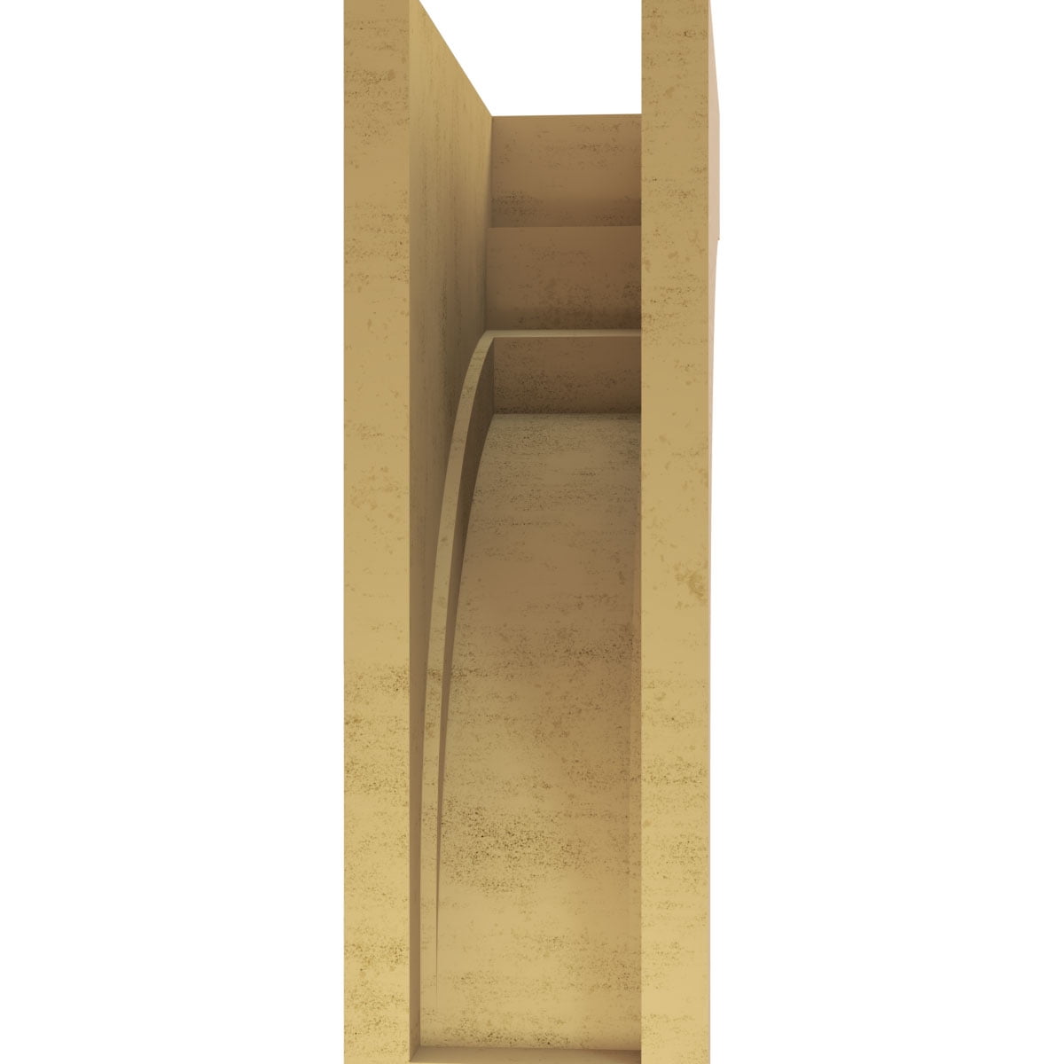 11"W x 22"D x 33"H Classic Rockford Rough Cedar Woodgrain TimberThane Corbel, Primed Tan