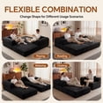 thumbnail image 2 of ELEKA 74.8 in Boneless Sofa Bed，Convertible Sofa  Couch ，Folding Boneless Couches for Living Room，Black, 2 of 11