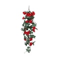 thumbnail image 2 of Artificial Rose Vines for Wall Decoration - 100cm Plastic Faux Hanging Plants for Indoor & Outdoor Use - Perfect for Weddings, Balconies, Porches, and Gardens - Available in Pink, Hot Pink Red, 2 of 5