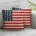 thumbnail image 3 of nygtbtfer USA Flag Throw Pillow Covers Star Stripes Pillow Case American Flag Day Pillow Covers for Home Decor White, 3 of 7