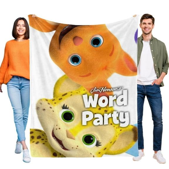 Word Party Throw Blanket Gifts for Fans Lover Girls Boys Women Present Hoodie Him Bed 60"x80"