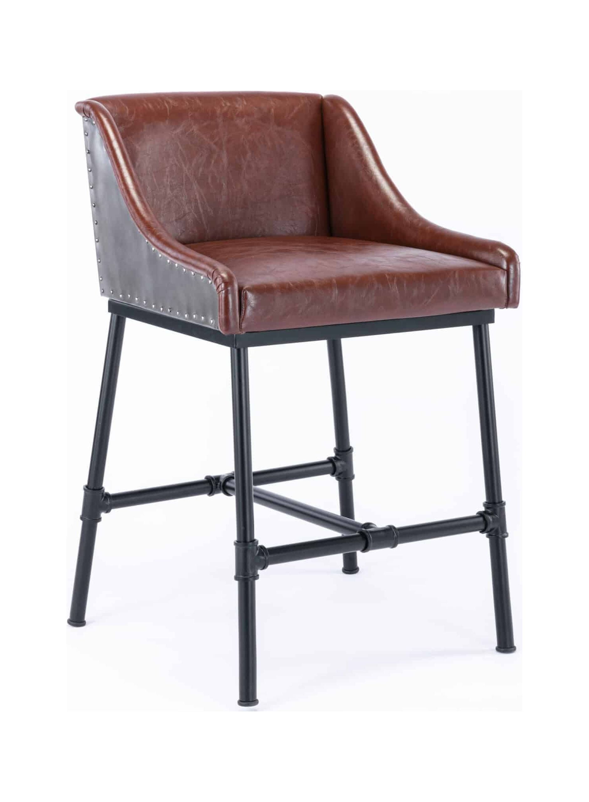 Boraam Parlor Faux Leather Adjustable Bar Stool - Desert Red