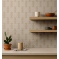 thumbnail image 4 of S4sassy Self-Stick Decorative Boho Wallpaper, Tribal Print Wall Paper, Textured Vinyl Waterproof Contact Paper, Beige, 25"x360"inch Removable Renter Friendly Wall Covering For Bedroom, Dining room, 4 of 9