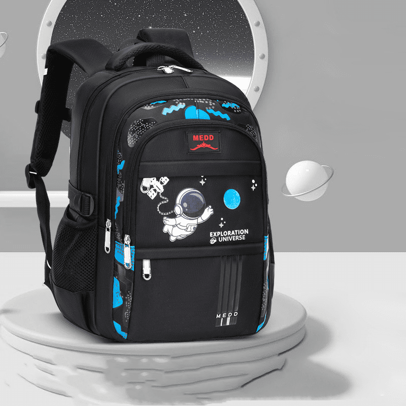 KAMUGO Backpack for Boy,Astronaut Large-Capacity Schoolbag for Elementary Middle School(Green)