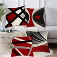 thumbnail image 4 of Ensemble de Coussins Décoratifs 4 Pcs Motif Ligne 45x45cm Housse de Coussin en Lin pour Canapé, 4 of 5