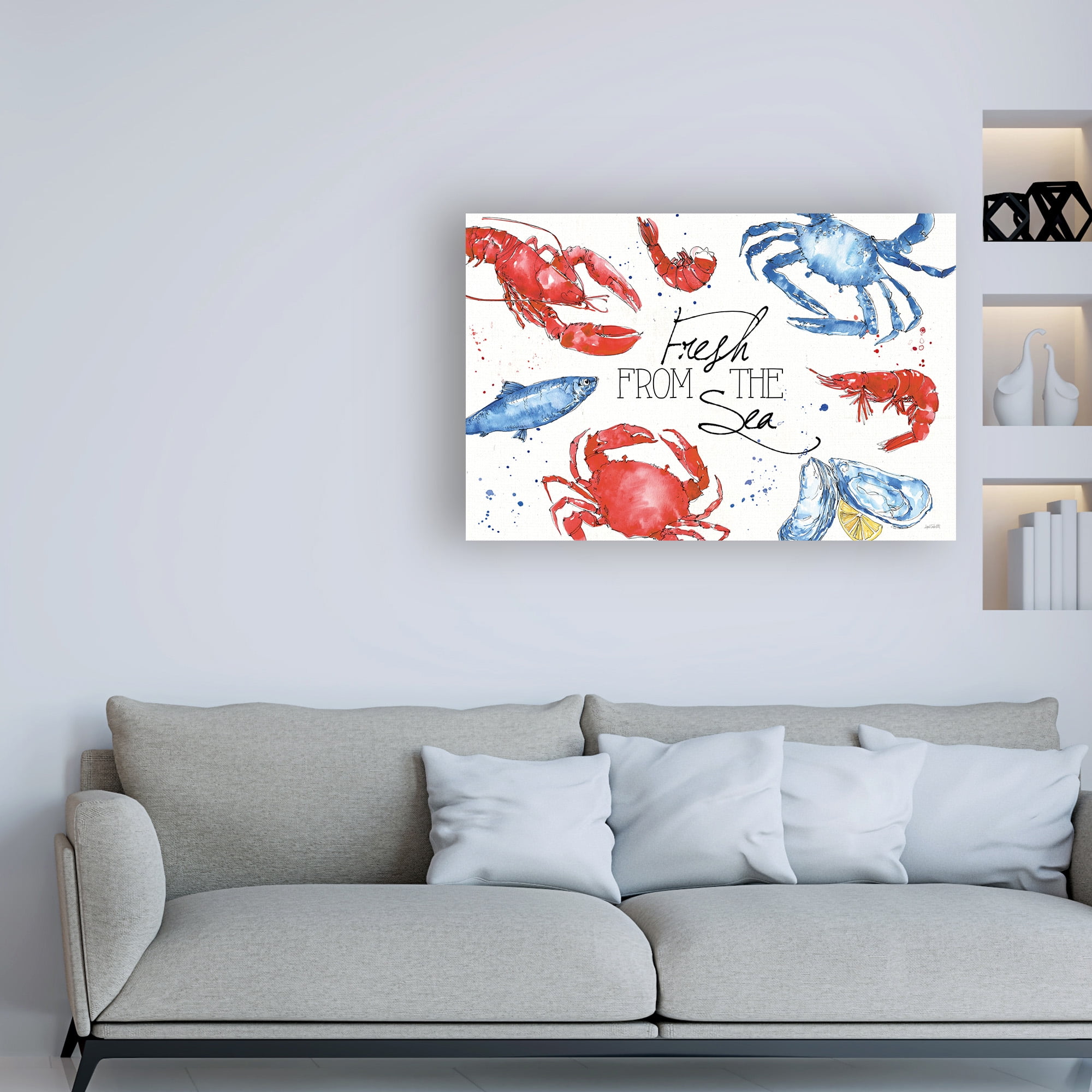 Trademark Fine Art 'Seafood Shanty I' Canvas Art by Anne Tavoletti