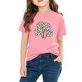 thumbnail image 4 of Bnwani Girls T Shirts Short Sleeve Comfortable Boys Shirts Breathable Tee Pink Sizes 3-9, 4 of 9