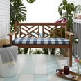 thumbnail image 2 of Sorra Home Dark Blue Buffalo Plaid Indoor Outdoor Bench Cushion, 2 of 5