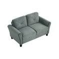 thumbnail image 6 of Small Loveseat Sofa Couch,57" Velvet Upholstered 2-Seater Sofa Couch for Small Space,Living Room,Bedroom,Office,Gray, 6 of 7