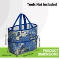 thumbnail image 3 of Garden Tool Bag,Pioneer Flower Floral Print Pattern Garden Tool Organizer,Garden Gifts,Waterproof Multi-Pocket Garden Tool Storage 11.8x5.5x11.4 Inch(Tools NOT Included), 3 of 6