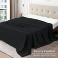 thumbnail image 3 of 1000 Thread Count 100% Egyptian Cotton 3-Piece Flat Sheet (1 Flat + 2 Pillow Covers) Size Queen Color Black Solid, 3 of 5