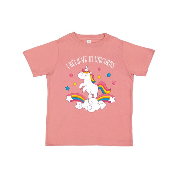 Inktastic Believe in Unicorns Girls Toddler T-Shirt