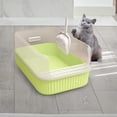 thumbnail image 6 of Bvdfgk Cat Litter Tray Cat Litter Box Pet Accessories Semi Closed with Cat Litter Spade Green, 6 of 9