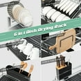 thumbnail image 4 of Costway 2 Tier Dish Drying Rack Rustproof Dish Rack and Drainboard Set Kitchen Counter, 4 of 8
