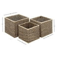 thumbnail image 5 of Benzara Functional Sea grass Metal Basket Set of 3, 5 of 5