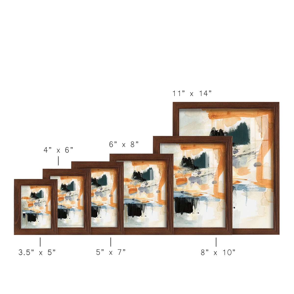 Seria II - Framed Print w/glass - Chestnut
