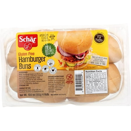 Schar Hamburger Buns, 10.6 Oz (Pack of 6) (Best Bread For Hamburgers)
