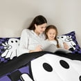 thumbnail image 5 of Manfei Cute Ghost Bedding Comforter Set,Happy Halloween Twin Comforter Sets,White Purple Black Bedding Set For Girl Kids,Luxury Bedroom Decor Reversible,2 Pieces, 5 of 8