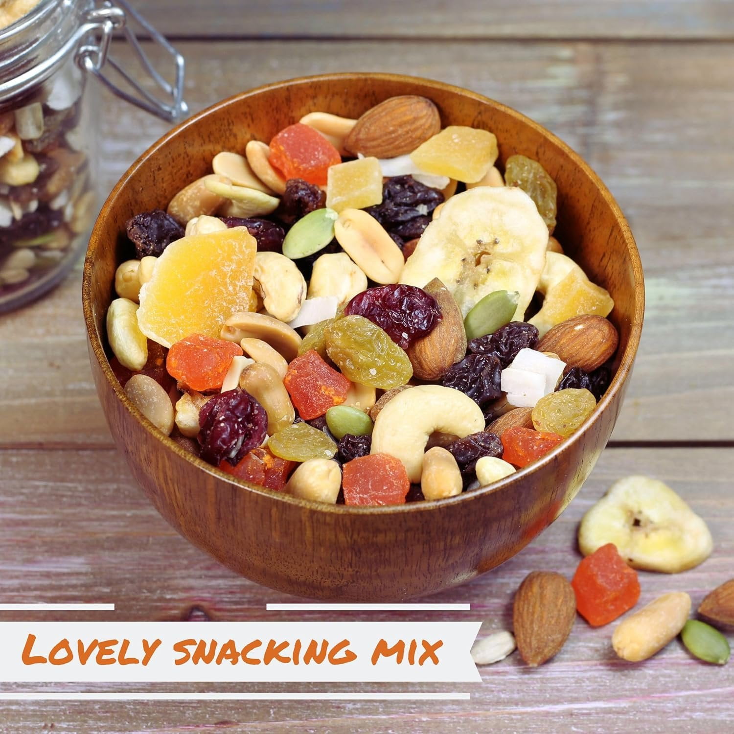 Tropical Mix Trail mix by Its Delish, 5 Lbs Bulk Bag  High Energy Boost Fruit and Nut Healthy Snack Medley with Protein & Vitamins with Mixed Nuts & Dried Fruits Snack  Keto, Vegan, Kosher
