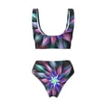 thumbnail image 5 of Daiia Colored Abstract Women's Bikini Set Two Piece Swimsuit High Waisted Bikini Adjustable Straps Bikini Perfect for Beach, Pool, and Summer Vacation-XX-Large, 5 of 9