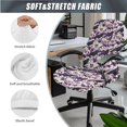 thumbnail image 3 of SCRAWLGOD Crow Skull Leaf Anti-Dust Computer Chair Cover with Arm Slipcovers Breathable Rotating Chair Cover Stain Resistant Swivel Chair Protector, 3 Pieces Set, L, 3 of 7