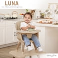 thumbnail image 4 of Dream On Me Luna 4-in-1 Convertible Baby High Chair in Beige, Transforms into Booster, Toddler Seat & Table Set, Adjustable and Removable Tray Portable High Chair, 4 of 14