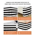 thumbnail image 6 of Simple Stripe Bed Skirt Black and White Bed Skirts California King Size 16 Inch Drop, Wrap Around Dust Ruffle&nbsp;Bedskirt with Adjustable Elastic Belt for Queen Size Beds, 6 of 7