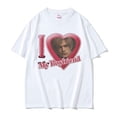thumbnail image 5 of Camiseta con estampado de I Love My Boyfriend para hombre y mujer, camisa con estampado de León S Kennedy, Harajuku, moderna, 100% de algodón, de gran tamaño, 5 of 5