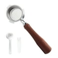 thumbnail image 4 of Coffee machine filter with handle,Compatible With Ec685/ec680 Stainless Steel And Wood Handle Compatible 51mm With 3 And Wood Handle With 3 Ears Steel And Wood Ears Stainless Steel 3 Ears Stainless, 4 of 6