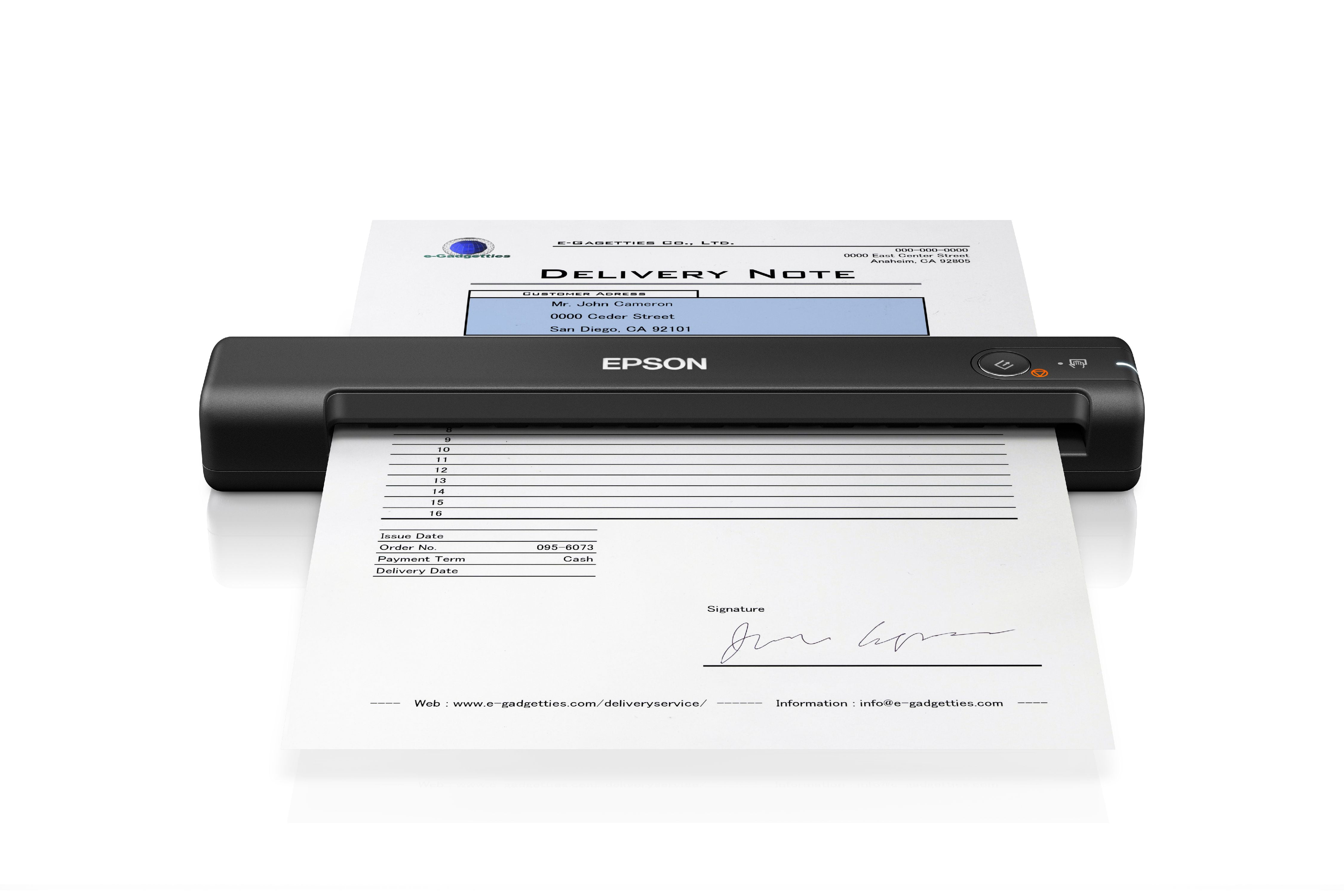 Epson Workforce Es 55r Portable Color Receipt Doent Scanner Epson Workforce Es 55r Portable Color