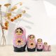 thumbnail image 5 of 5 Uds Rusas de Anidación de Dibujos Animados Matryoshka Juguete de Apimiento de Anidado para para Decoración Del H 5 capas rosa Baoblaze muñeca rusa de anidación, 5 of 8