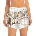 thumbnail image 4 of Lsque Western Desert Cowboys Printed Women's Running Shorts with Liner Pockets,Elastic Quick Dry Workout Athletic Gym Yoga Shorts,Womens High Waist Shorts-X-Large, 4 of 9