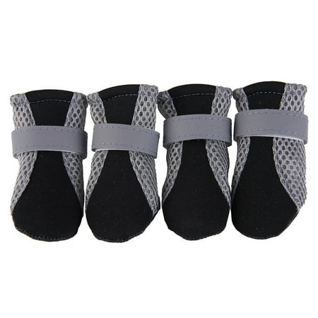 

Dog Boots Non Slip Shoes With Reflective Strips Strong Non Slip Soles Pet Sports Shoes 4 Piece Set