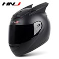 thumbnail image 3 of Casco de moto Casco de moto con orejas Casco de moto con personalidad HNJ Casco de moto integral Casco de motocross unisex Cascos para motos 4 estaciones, 3 of 5
