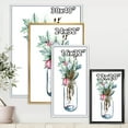 thumbnail image 4 of Designart 'Merry Christmas Bouquet In Transparant Jar' Traditional Framed Canvas Wall Art Print, 4 of 5