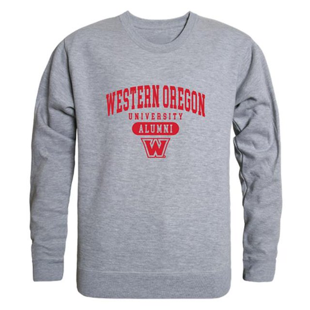 W Republic 560-406-HGY-02 Men Western Oregon Wolves Alumni Fleece, Heather Grey - Medium