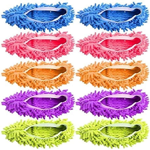 Zapatos fregona microfibra 5 pares 10 unidades cubierta para zapatos limpieza pisos reutilizable lavable