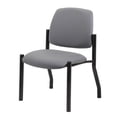 thumbnail image 6 of Boss Office Products Armless Vinyl & Steel Guest Chair, 300-lb. Capacity, Gray/Black, 6 of 8