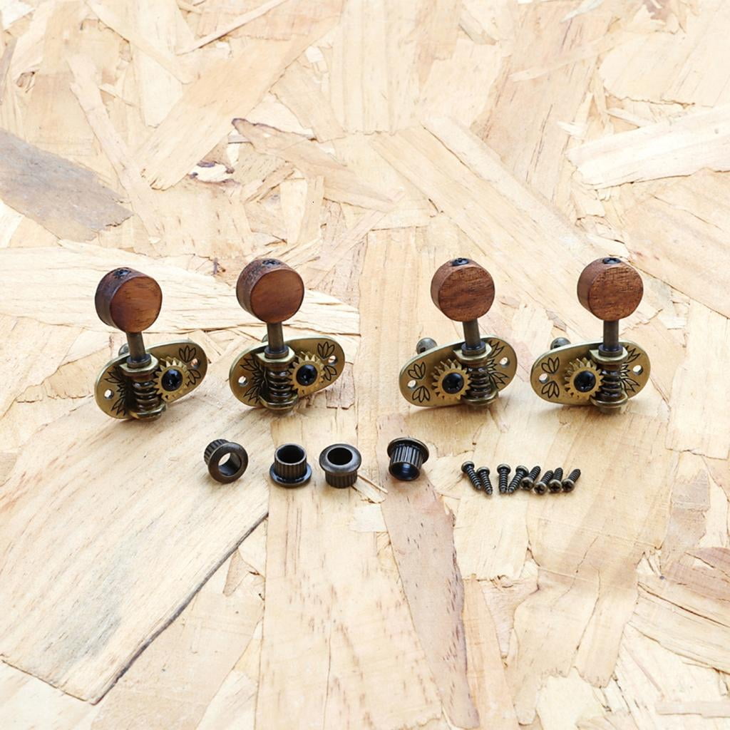CEORPER 2L2R Guitar Tuning Keys Tuners Machine Head 6 String Bronze Plated Single Hole Tuning Pegs for Classical Acoustic Guitar