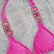 thumbnail image 1 of TaTaai Patchwork Strap Bikini for Women, Crystal Embellished Swimsuit Set, Elegant Two Piece Beach Vacation Wear with Glittering Details, Solid Color Style Gift, 1 of 7