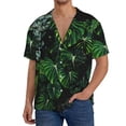 thumbnail image 1 of Fotbe Lush Foliage Green Plant Camisa Estampada de Manga Corta para Hombre, Casual de Verano, Estilo Playero, Sin Arrugas-X-Large, 1 of 5
