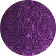 thumbnail image 1 of Ahgly Company Indoor Round Abstract Purple Contemporary Area Rugs, 8' Round, 1 of 4