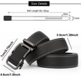 thumbnail image 4 of JingHao Mens Belt Leather Ratchet Belt Big and Tall Size 30"-65",Genuine Leather Belts for Men,Casual Work Dress Belt,Black Width 35mm(50"-54"/Belt Length 150cm, Black), 4 of 8